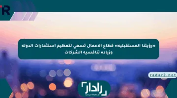 «رؤيتنا المستقبلية» قطاع الأعمال تسعى لتعظيم استثمارات الدولة وزيادة تنافسية الشركات